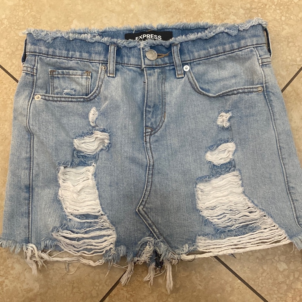 Denim mini skirt